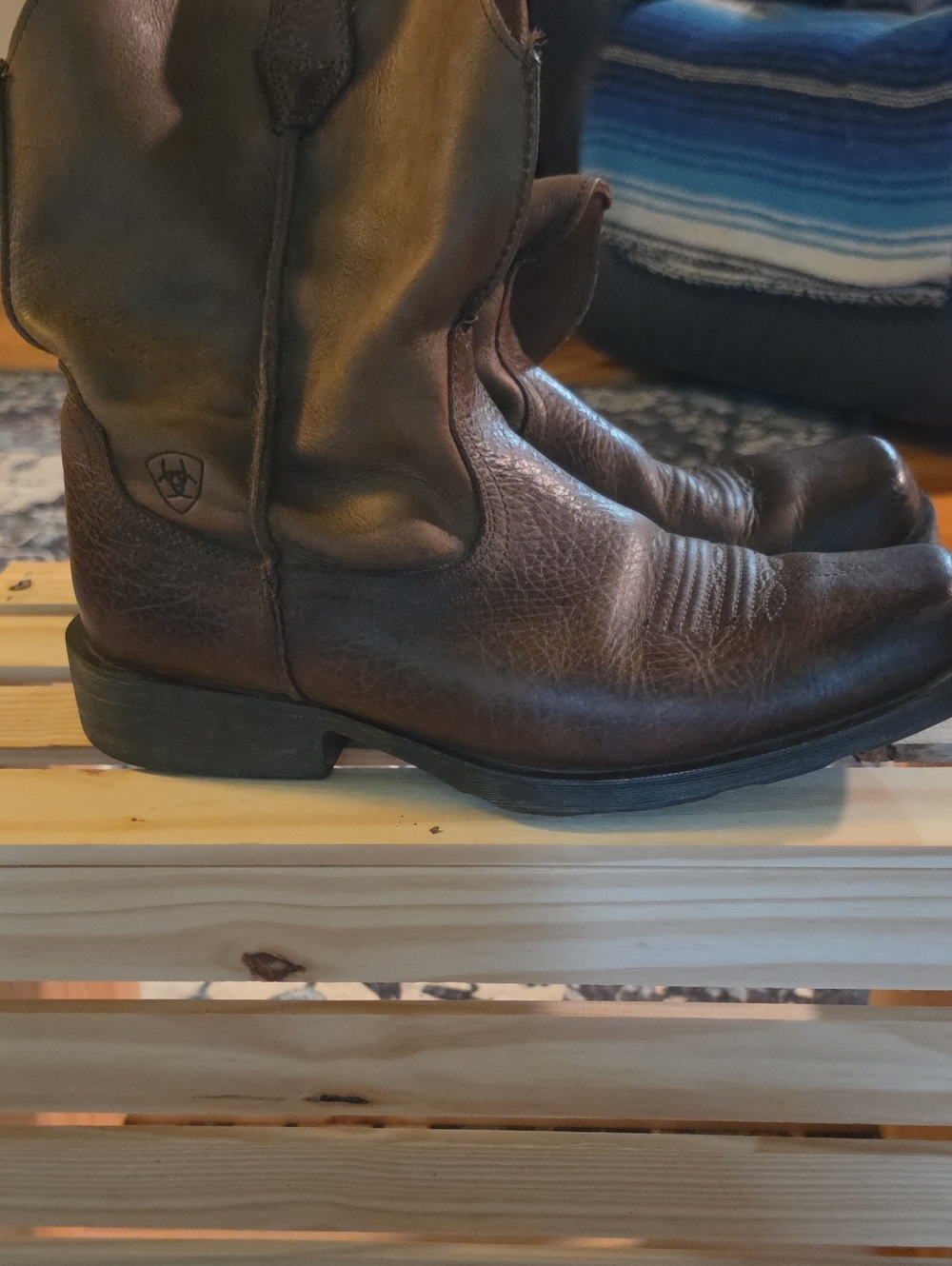 Ariat Dark Brown Leather Western Cowboy Boots